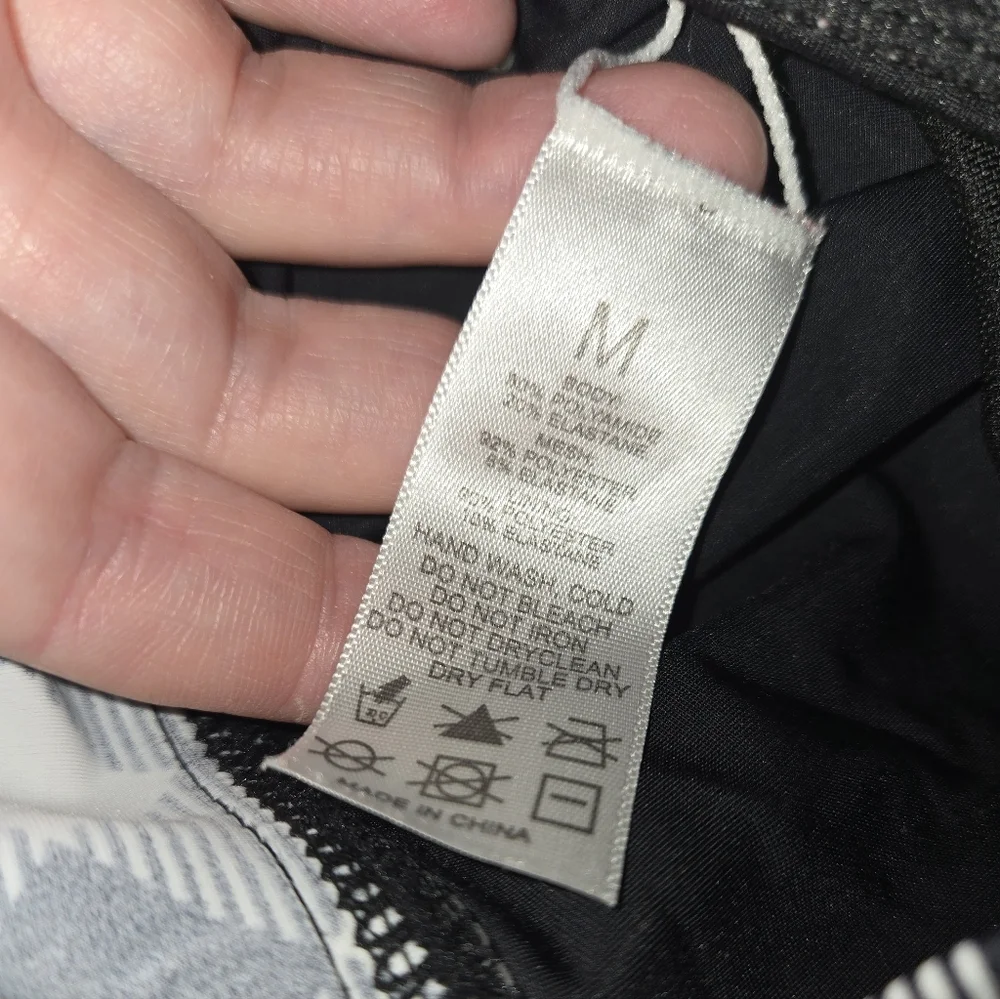 Black and White Checkered Swimsuit One Piece, Med, EUC, Will Fit A Large Too - Picture 3 of 3